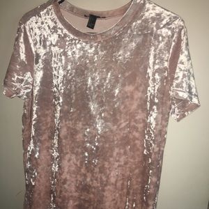 Pink Velvet F21 shirt size L